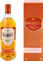 Виски GRANT'S Ром Каск Финиш 3 года шотландский купаж. алк.40% п/у Великобритания, 0.7 L