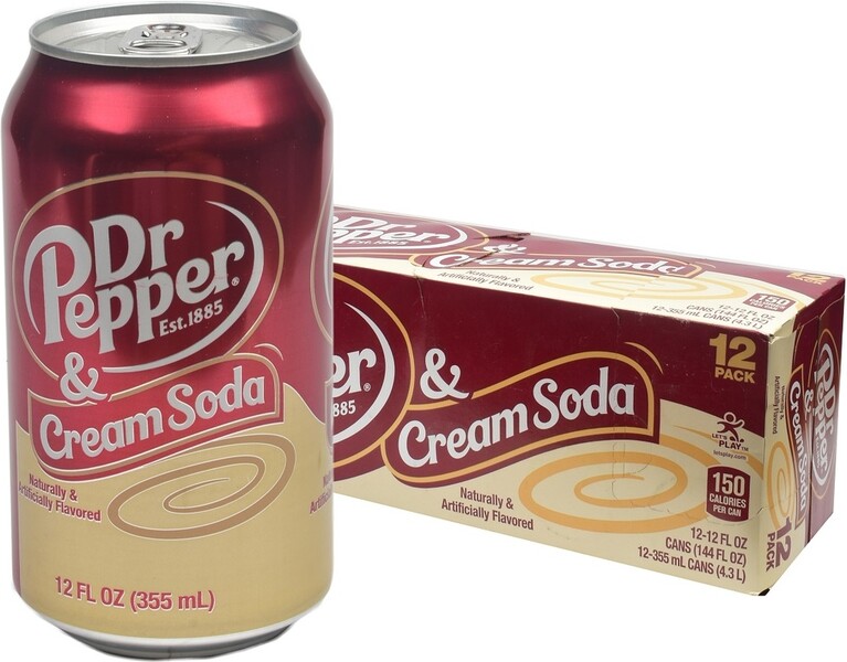 Напиток газированный, крем-сода, Dr.Pepper, 355 мл., ж/б