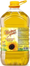 Масло подсолнечное Щедрое лето рафинированное 5л