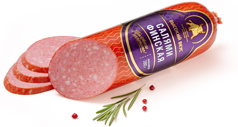 Колбаса варено-копченая Elicatesse Салями Финская, 380 г