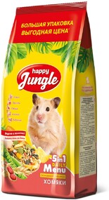 Корм для грызунов HAPPY JUNGLE для хомяков 900г