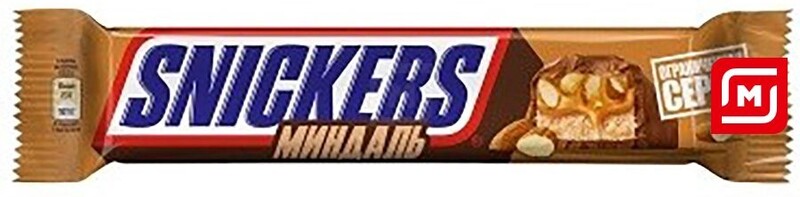 Snickers Шоколадный батончик с миндалем