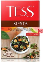 Tess Siesta Чай черн лист цедра/ мята аром гуава/лайм