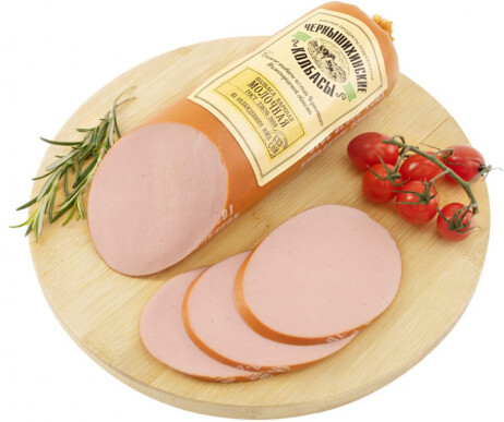 Колбаса вареная Молочная ГОСТ в натуральной оболочке белкозин Чернышихинский МК, вес