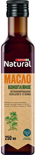 Масло Конопляное SPAR NATURAL Нерафинированное 250мл