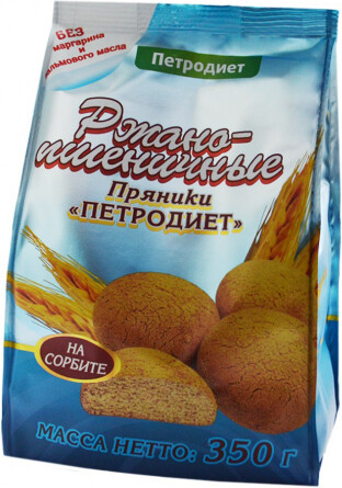 Пряники Ржано-Пшеничные на Сорбите 350г