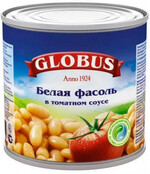 Фасоль белая Глобус в томатном соусе, Белгородский, 400 г