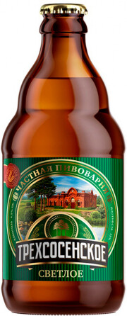 Пиво Трехсосенское Светлое 4,5% 0,45л Стекло