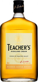 Виски TEACHER'S Highland Cream 40%, 0.5л Великобритания, 0.5 L
