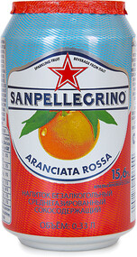 Напиток Sanpellegrino Aranciata Rossa (Санпеллегрино красный апельсин) безалкогольный газированный сокосодержащий, 0,33л