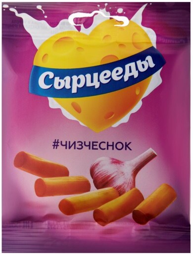 Сыр копченый Сырцееды Чизчеснок 23г БЗМЖ