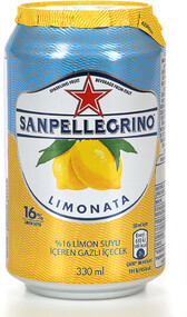 Напиток Sanpellegrino Limonata (Санпеллегрино лимон) безалкогольный газированный сокосодержащий, 0,33л