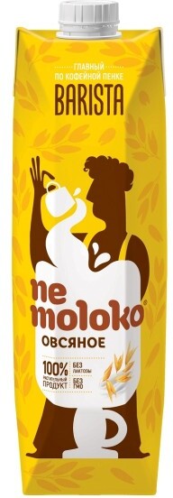 Напиток овсяный Nemoloko, обогащенный витаминами Бариста 3,2%, 1 л., тетра-пак