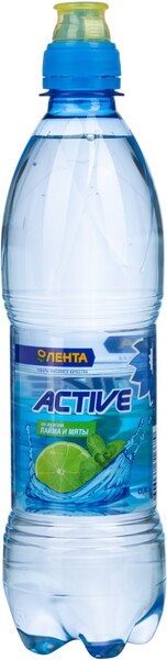 Напиток безалкогольный ЛЕНТА со вкусом лайма и мяты ПЭТ  (Россия) 0.5L