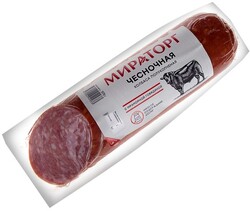 Колбаса Мираторг Чесночная полукопченая 375г