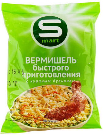 Вермишель SMART с Куриным Бульоном 60г