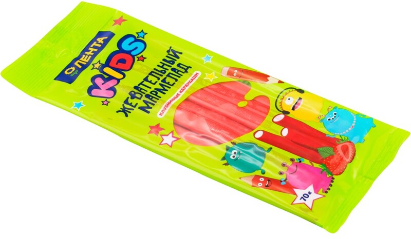 Жевательный мармелад ЛЕНТА KIDS Клубничные карандаши Нидерланды, 70 г