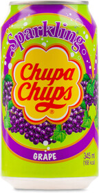 Напиток безалкогольный Chupa Chups газированный со вкусом винограда 0.345л Южная Корея