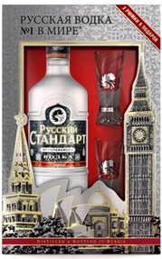 Водка Russian Standart Original (gift box with 2 shots) 0.7л