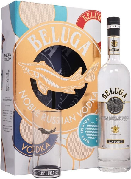 Водка Beluga 0,5 л в подарочной упаковке + рокс