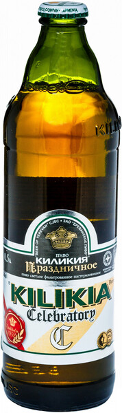 Пиво Киликия Праздничное светлое 5,3%, 500 мл., стекло