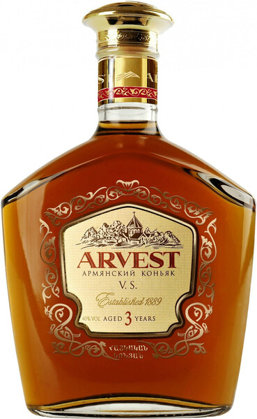 Коньяк Arvest V.S. 3 года 40 % алк., Армения, 0,75 л
