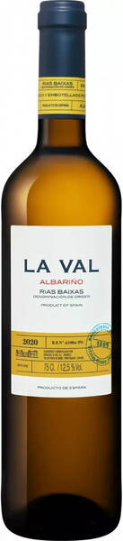 Вино La Val Albarino Rias Baixas DO Bodegas La Val 2020 0.75л