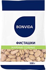 Фисташки BONVIDA жареные соленые, 500г