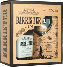 Джин Barrister Blue Gin (gift box with a glass) 0.7л