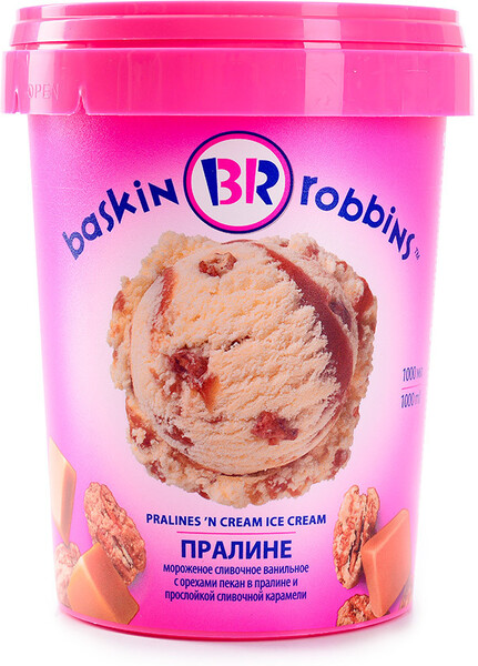 Мороженое Баскин Роббинс Пралине 1л