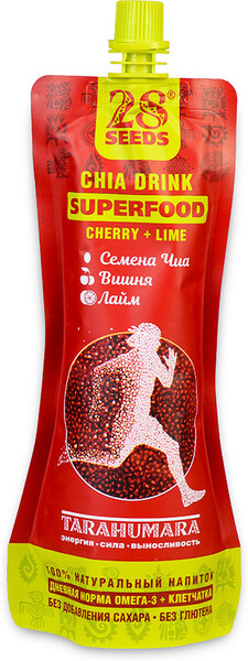 Напиток Чиа 28 SEEDS СУПЕРФУД Вишня-Лайм 250мл Россия