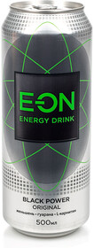 Напиток энергетический E-On Black Power Original безалкогольный, 450мл