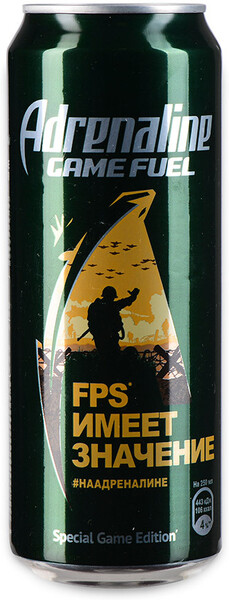 Напиток энергетический Adrenalin Game Fuel Лайм Имбирь 0.449 л
