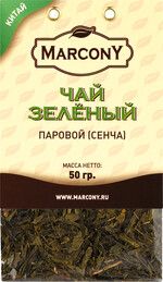 Чай зеленый Marcony паровой (сенча) листовой, 50 г