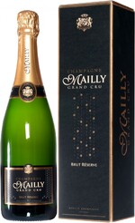 Шампанское Шампань Майи Гран Крю Брют Резерв белое брют в подарочной упаковке (Champagne Mailly Grand Cru Brut Reserve in gift box), 12 %, 0.75л