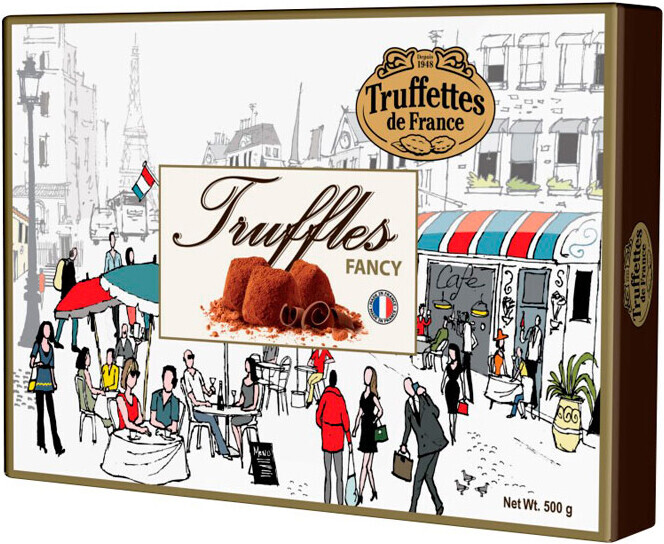 Конфеты шоколадные трюфели Truffettes de France, 500 гр., картонная коробка