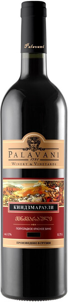 Вино красное полусладкое Palavani, Kindzmarauli 0,75 л