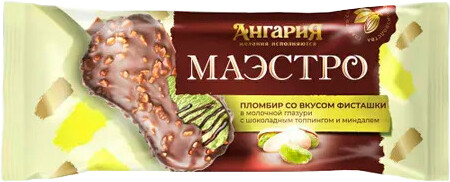 Эскимо МАЭСТРО ФИСТАШКА с миндалем 80гр