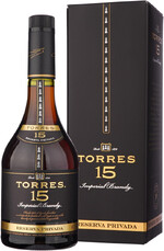 Бренди «Torres 15 Reserva Privada» в подарочной упаковке, 0.7 л