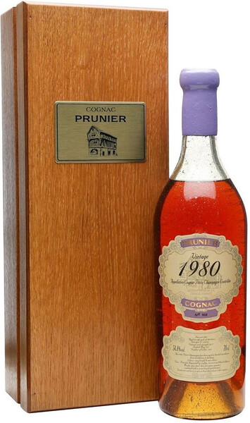 Коньяк французский «Prunier Petit Champagne» 1980 г., в подарочной упаковке, 0.7 л