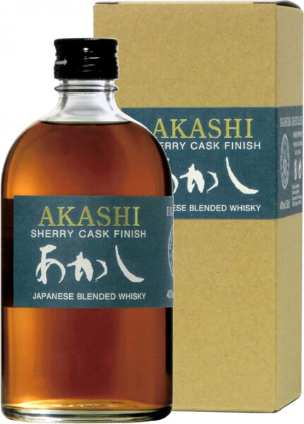 Виски японский «Akashi Blended Sherry Cask» в подарочной упаковке, 0.5 л