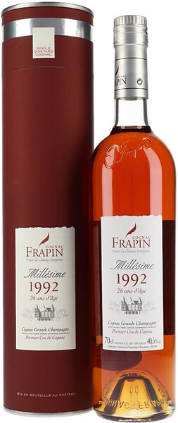 Коньяк Frapin Millesime Grande Champagne 1992 0.7 л в тубе