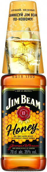 Виски Jim Beam Honey 0.7 л со стаканом