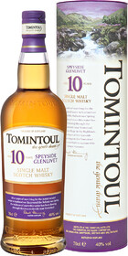 Виски Tomintoul Speyside Glenlivet Single Malt Scotch Whisky 10 YO (gift box) 0.7л