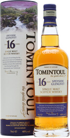 Виски Tomintoul Speyside Glenlivet Single Malt Scotch Whisky 16 YO (gift box) 0.7л