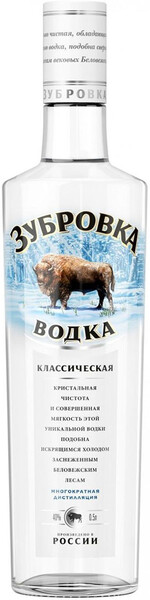 Водка «Зубровка» Классическая Россия, 0,5 л