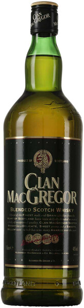 Виски CLAN MACGREGOR Шотландский купажированный, 40%, 1л Великобритания, 1 L