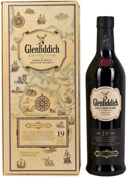 Виски Glenfiddich Age of Discovery Aged 19 Years Old Madeira Cask Single Malt 0.7 л в коробке