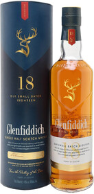 Виски Glenfiddich Malt Scotch Whisky 18 YO 0.75 л в тубе