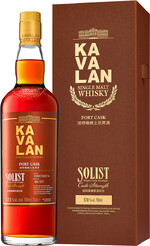 Виски Kavalan Solist Port Cask Single Cask Strength 0.7 л в коробке